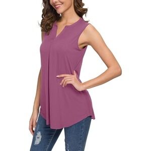 Neineiwu Women's S Tank Tops Summer Sleeveless V Neck Casual Blouse Shirts NWT